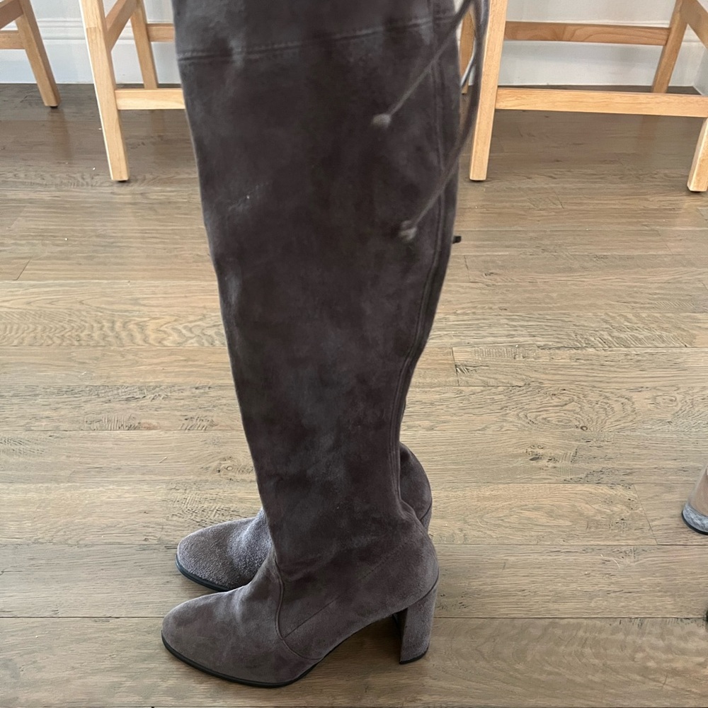 Stuart weitzman suede over the knee heel boots